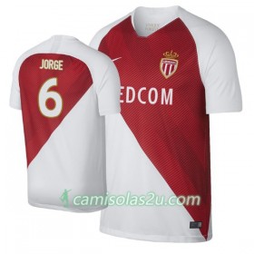Camisolas de Futebol AS Monaco Jorge 6 Equipamento Principal 2018/19 Manga Curta
